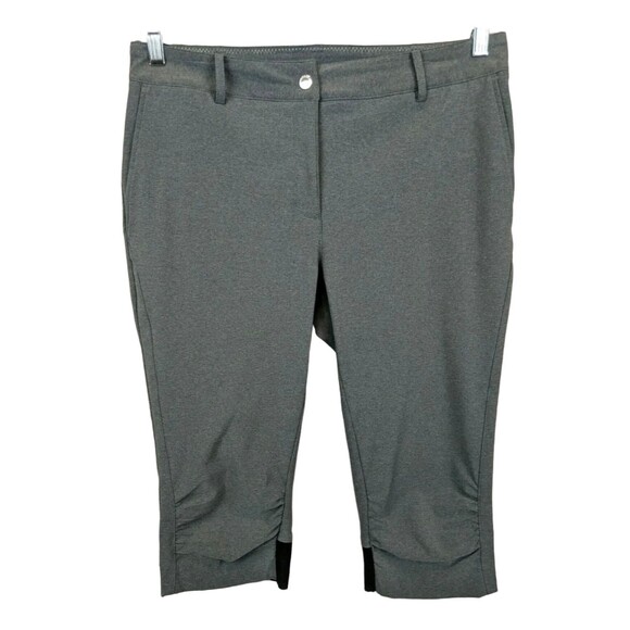 ANNIKA by Cutter & Buck Pedal Pusher Shorts  Size 10  Gray Heather Golf Capris - Picture 1 of 11
